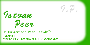 istvan peer business card